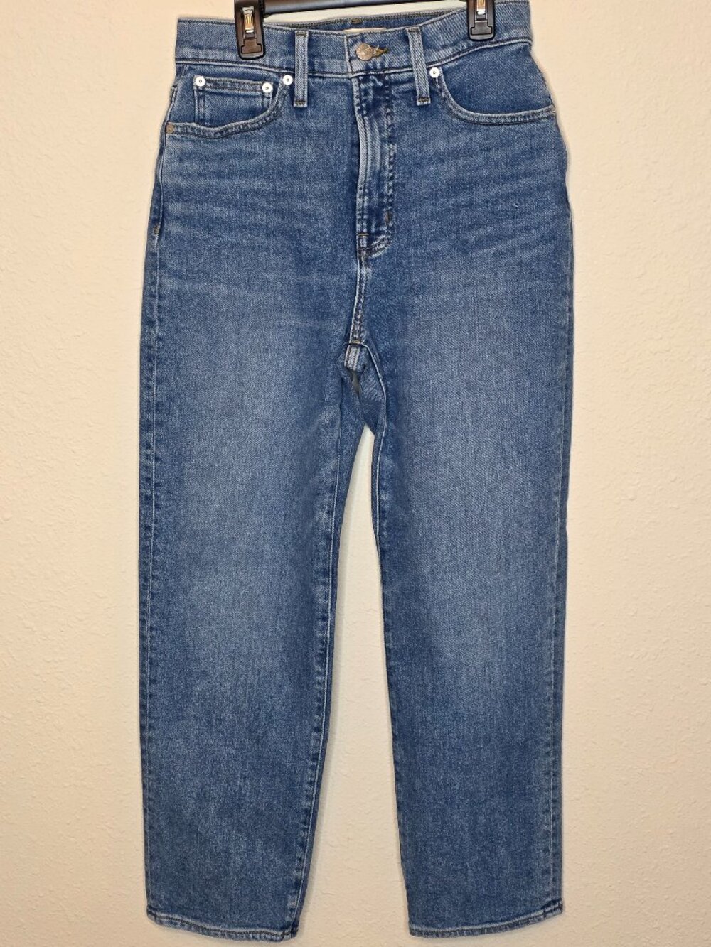 Madewell "The Perfect Vintage Straight Crop Jean" Distressed Jean, Size 26 - Picture 1 of 10